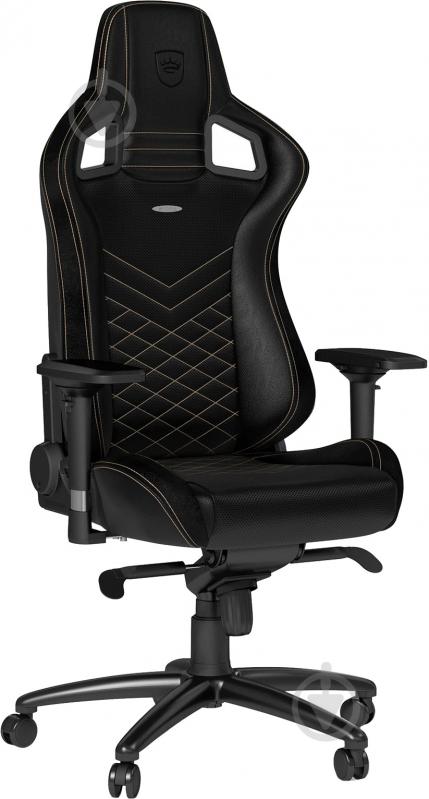 Кресло игровое Noblechairs EPIC черно-золотой - фото 1