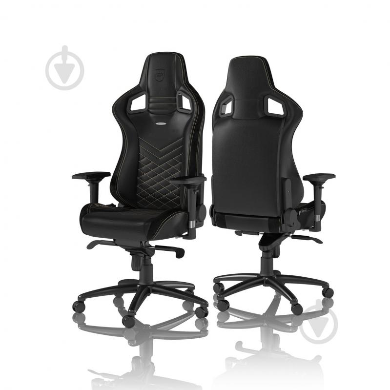 Кресло игровое Noblechairs EPIC черно-золотой - фото 3