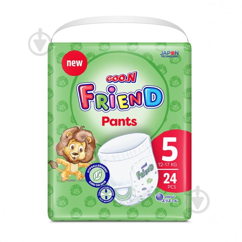 Підгузки-трусики Goo.N Active Baby Friend 5 XL 12-17 кг 24 шт. - фото 1