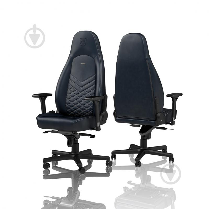 Кресло игровое Noblechairs ICON Real Leather синий - фото 3