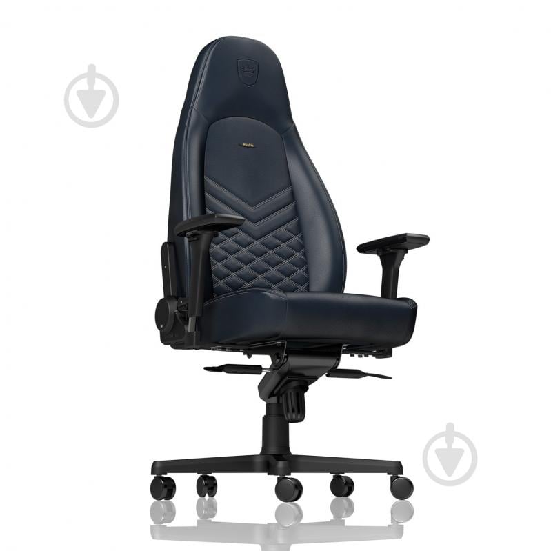 Кресло игровое Noblechairs ICON Real Leather синий - фото 5