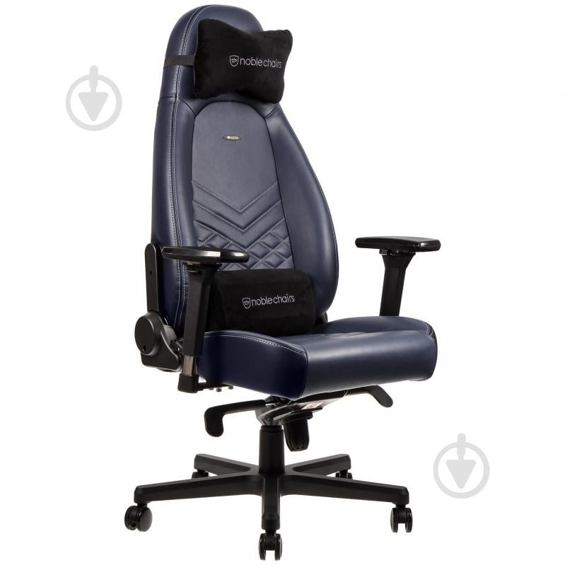 Кресло игровое Noblechairs ICON Real Leather синий - фото 10