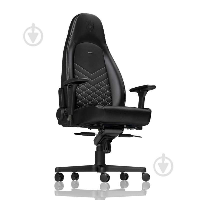 Кресло игровое Noblechairs ICON черно-белый - фото 5