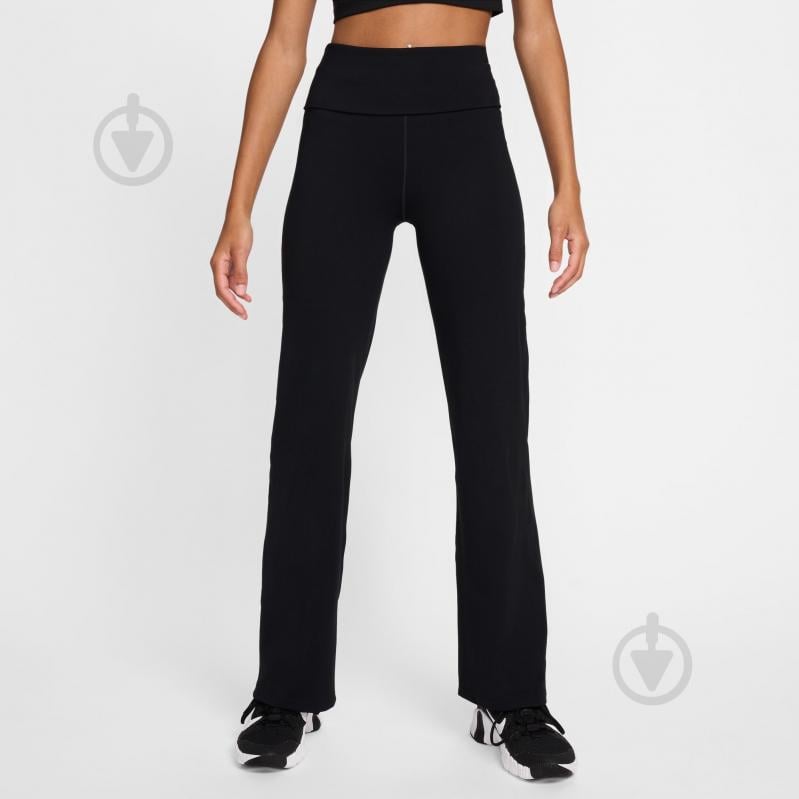 Брюки Nike W NK DF ONE HR FLDOVR PANT FV7848-010 р. M черный - фото 1