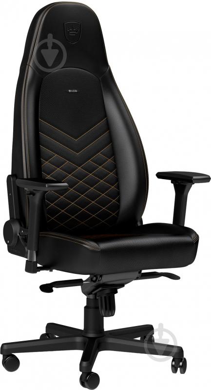 Кресло игровое Noblechairs ICON черно-золотой - фото 1