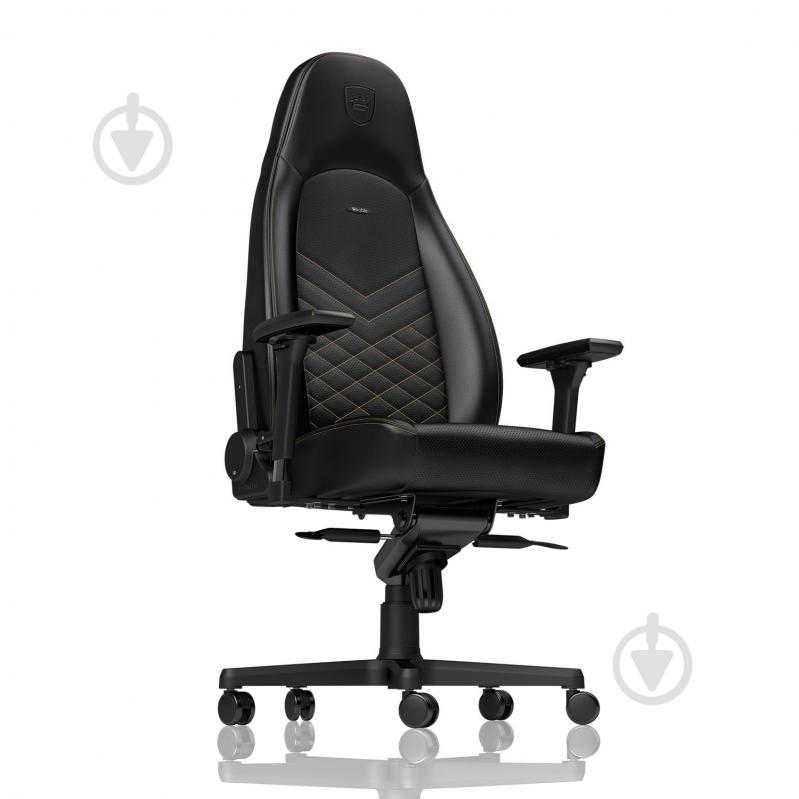 Крісло ігрове Noblechairs ICON чорно-золотий - фото 5