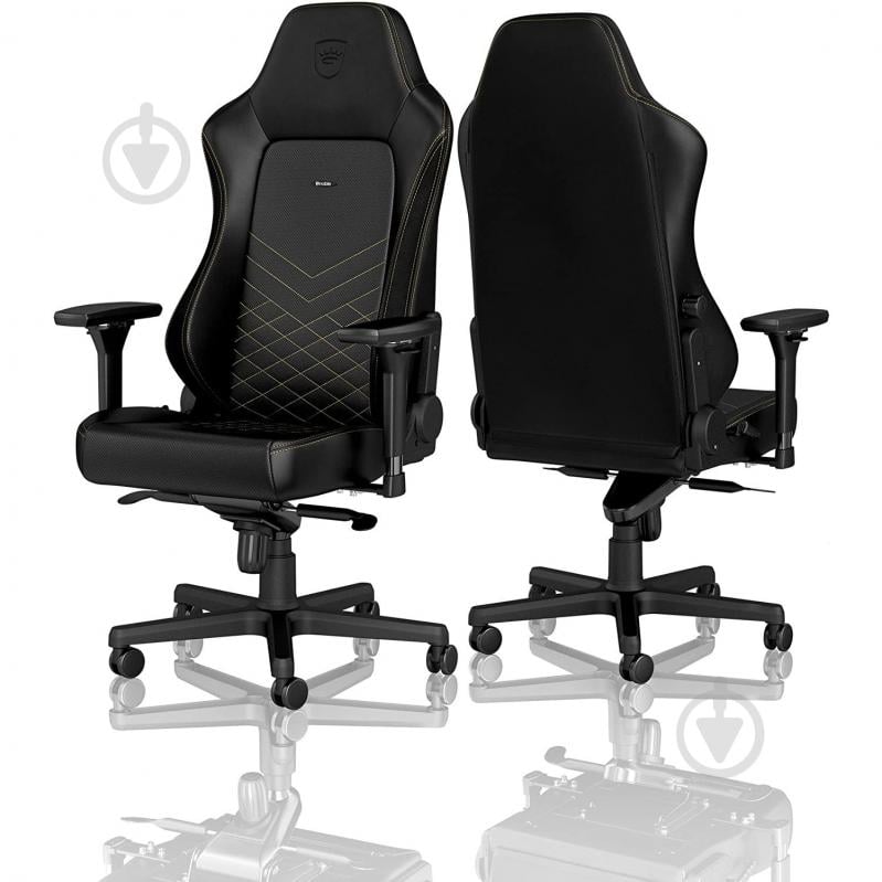 Крісло ігрове Noblechairs HERO чорно-золотий - фото 3