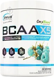 Аминокислотная смесь Genius Nutrition BCAA-X5 голубая малина 360 г - фото 1