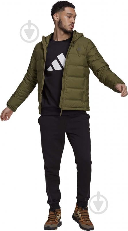 Пуховик чоловічий Adidas Helionic Ho Jkt GU3954 р.M оливковий - фото 5