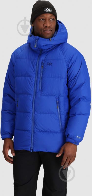 Куртка мужская зимняя Outdoor Research MEN'S SUPER ALPINE DOWN PARKA 277570-2452 р.XL голубая - фото 1