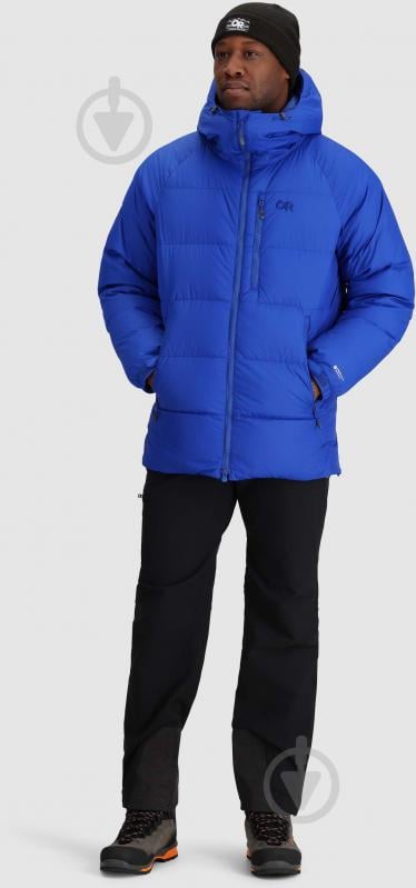 Куртка мужская зимняя Outdoor Research MEN'S SUPER ALPINE DOWN PARKA 277570-2452 р.XL голубая - фото 5