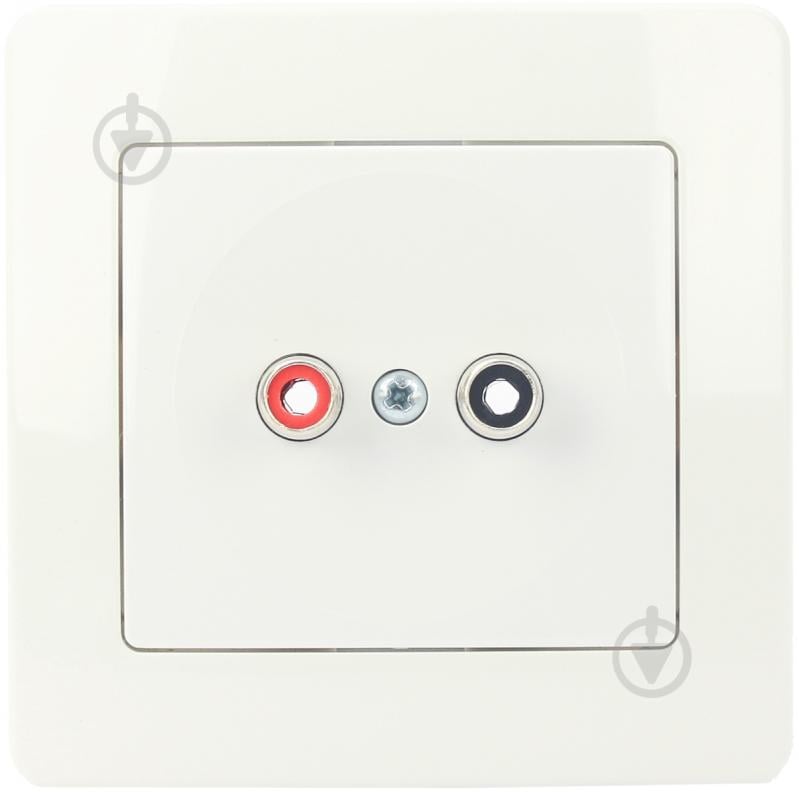 Розетка акустическая TEM Ekonomik RCA-2xRCA белый 4317783 - фото 1
