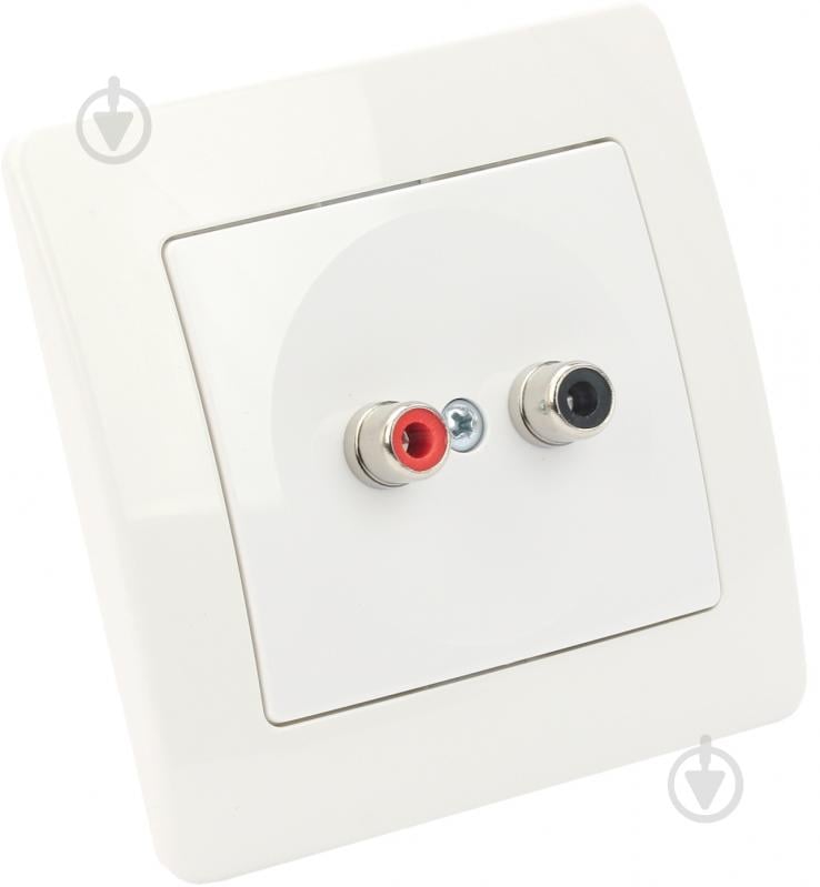 Розетка акустическая TEM Ekonomik RCA-2xRCA белый 4317783 - фото 2