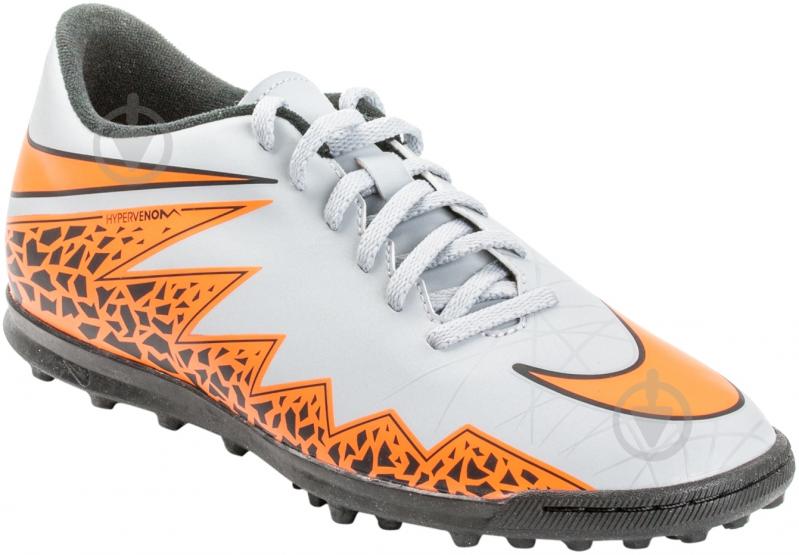 Бутсы Nike HyperVenom Phade 749891-080 р.US 10,5 серый с оранжевым - фото 2