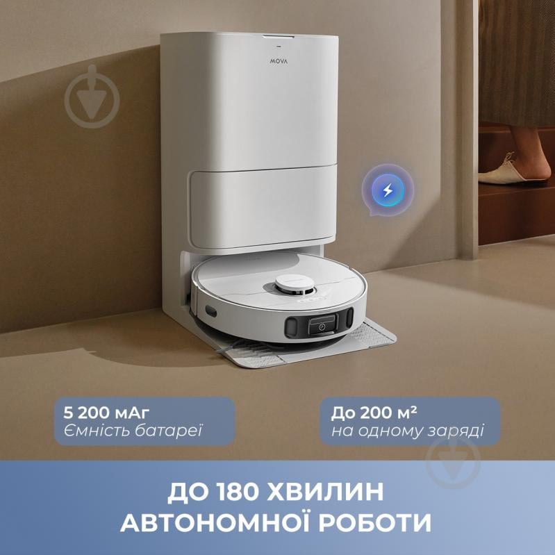 Робот-пылесос моющий MOVA E40 Ultra white - фото 6 Робот-пылесос моющий MOVA E40 Ultra white - фото 6