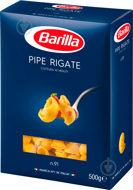 Макарони Barilla Pipe Rigati №91 500 г - фото 3