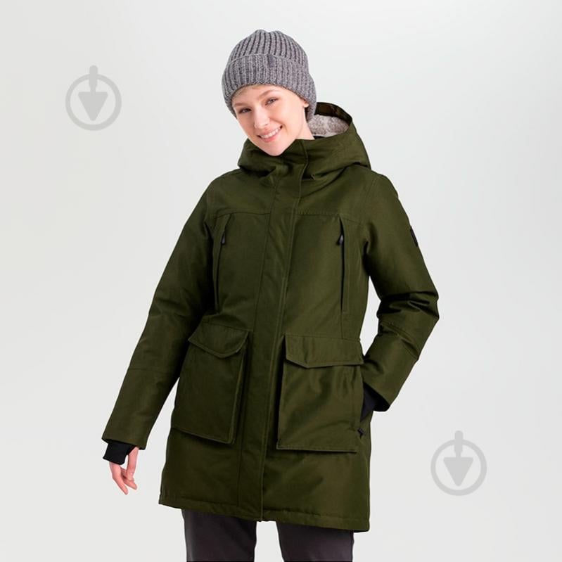 Куртка женская зимняя Outdoor Research WOMEN'S STORMCRAFT DOWN PARKA 283204-1943 р.S хаки - фото 1