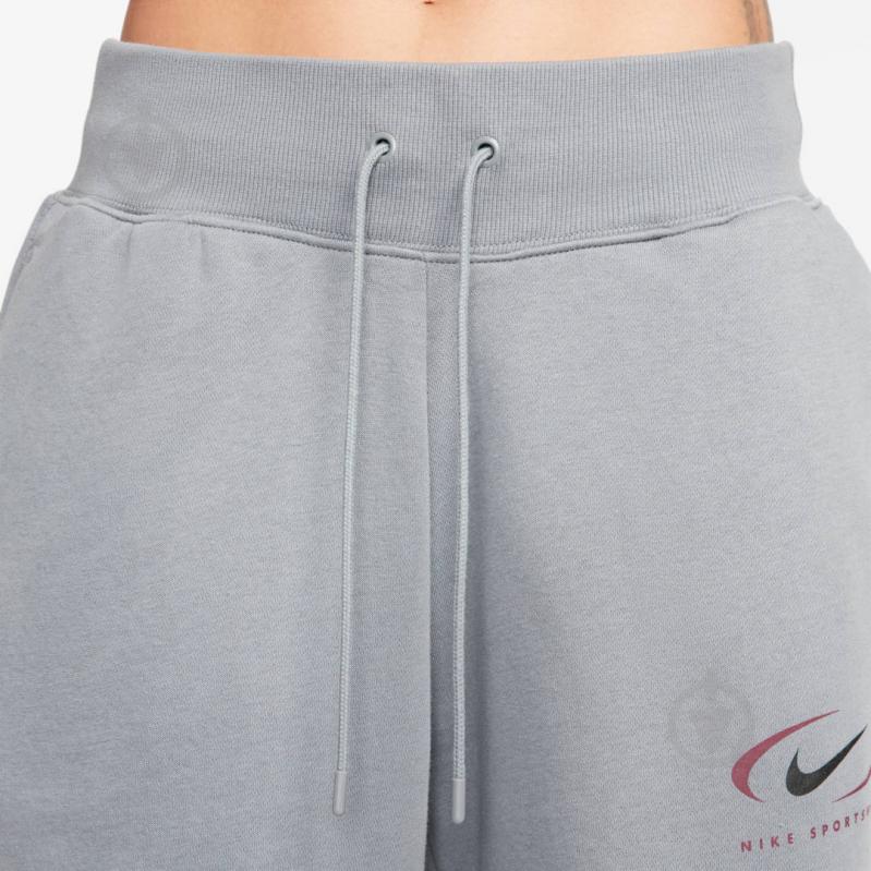 Брюки Nike W NSW PHNX FLC HR OS PANT PRNT FN7716-084 р. XL серый - фото 8