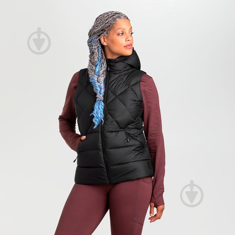 Жилет Outdoor Research WOMEN'S COLDFRONT HOODED DOWN VEST 283200-0001 р.L чорний - фото 1