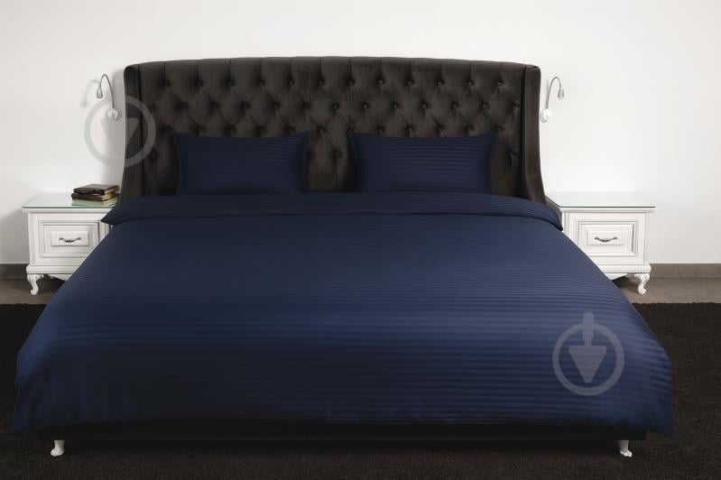 Комплект постельного белья двоспальний семейный 37 синий IDEAL TEXTILE - фото 1