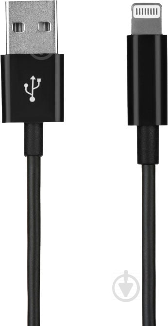 Кабель 2E Lightning – USB 1 м чорний (2E-CCLAB-BL) - фото 1