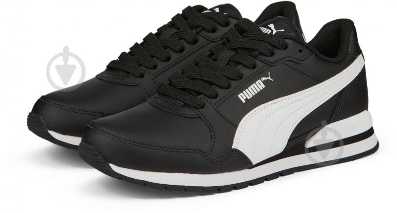 Кросівки дитячі демісезонні Puma ST RUNNER V3 L JR 38490408 р.39 чорні із білим - фото 3