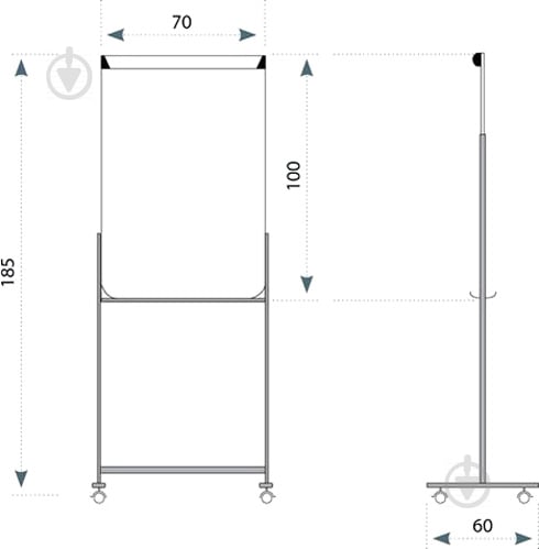 Фліпчарт 2х3 двосторонній на підставці 104х70 см TF14 - фото 7