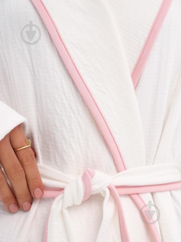 Халат женский German Volf с розовым кантом р. S белый 25079 - фото 4 Халат женский German Volf с розовым кантом р. S белый 25079 - фото 4