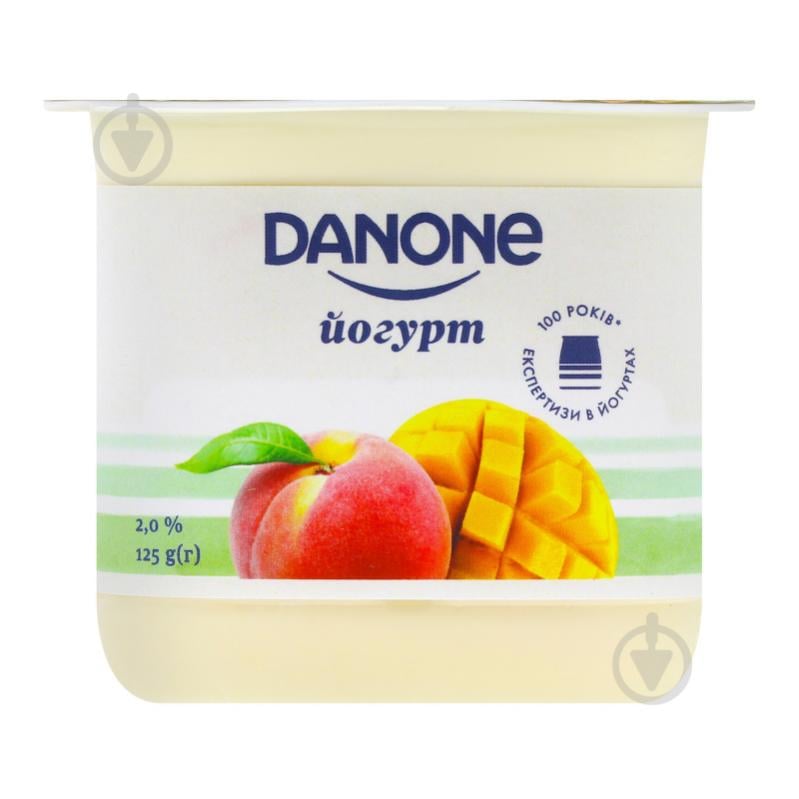 Йогурт Danone Манго-персик 2% - фото 1