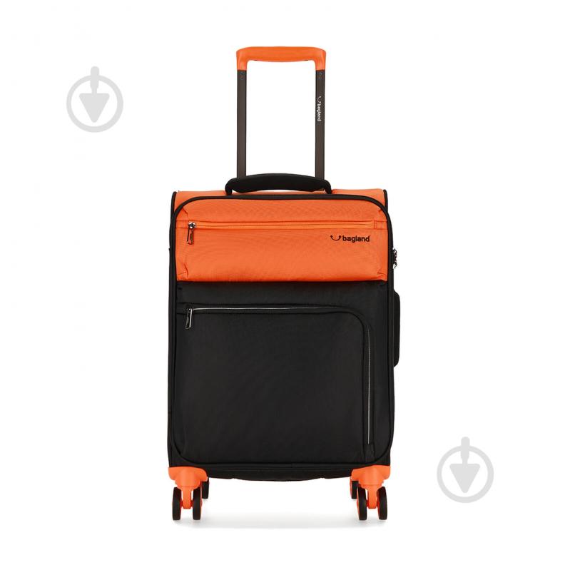Валіза Bagland Stella 31 л чорний із помаранчевим - фото 1