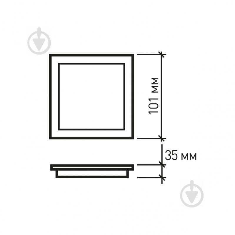 Світильник точковий Eurolamp LED Downlight квадрат 3000 К білий LED-DLS-9/3(Е) - фото 3