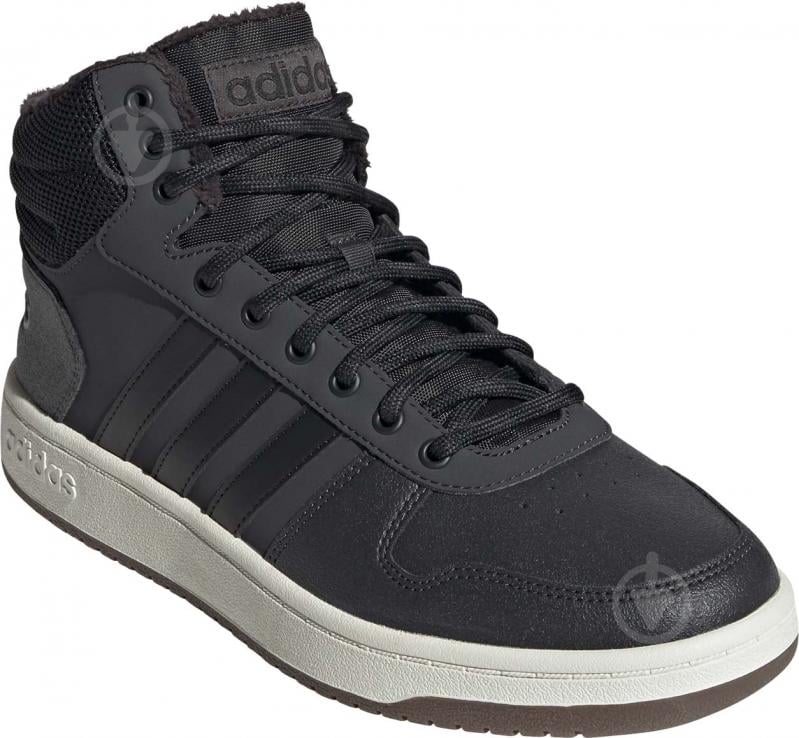 Кроссовки мужские зимние Adidas HOOPS 2.0 MID GZ7959 р.45 1/3 сине-черные - фото 4