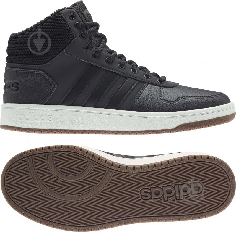 Кроссовки мужские зимние Adidas HOOPS 2.0 MID GZ7959 р.45 1/3 сине-черные - фото 6