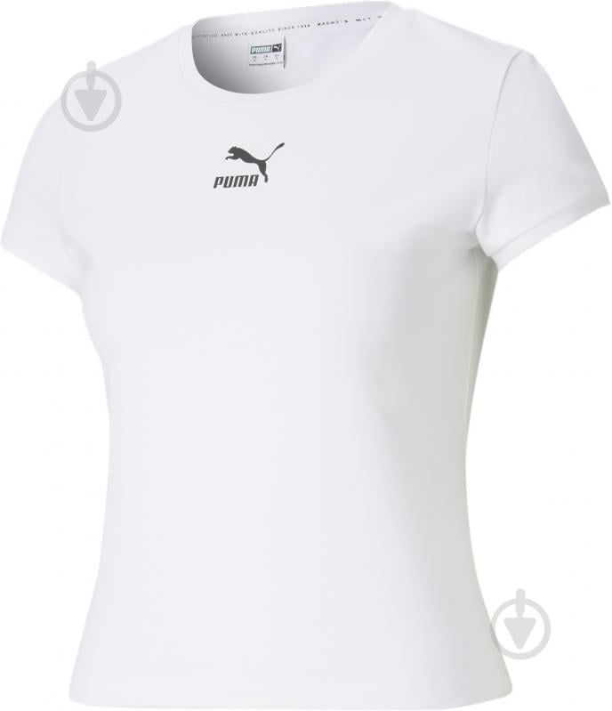 Футболка Puma Classics Fitted Tee 59957702 р.M белый - фото 4