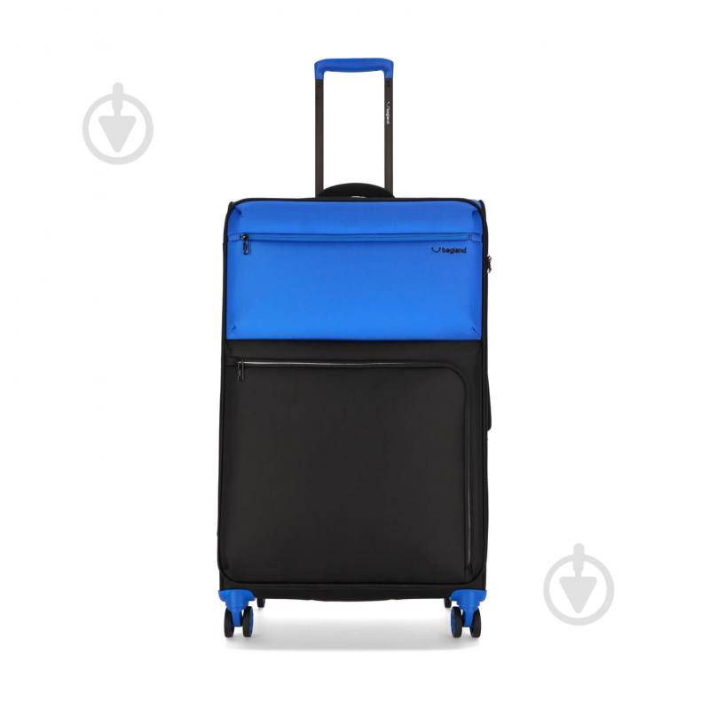 Чемодан Bagland Stella 77 л black/blue - фото 1