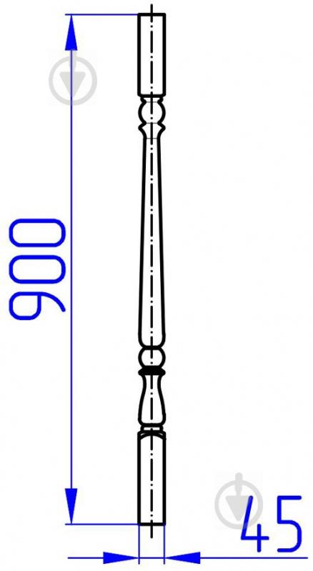 Балясина БСЦ-5 сосновая точеная 45x45x900 мм сорт 1 - фото 2
