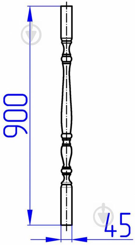 Балясина БСЦ-8 соснова точена 45x45x900 мм ґатунок 1 - фото 2