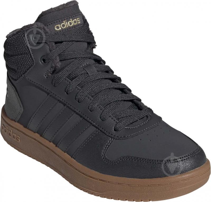 Кросівки жіночі зимові Adidas HOOPS 2.0 MID GZ8040 р.36 вугільні - фото 4