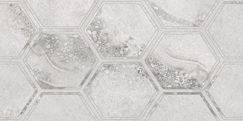 Плитка Golden Tile Fusion Hexagon gray 11215 30х60 см - фото 1