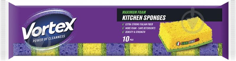 Губка для посуды Vortеx для кухни 10 шт. - фото 1
