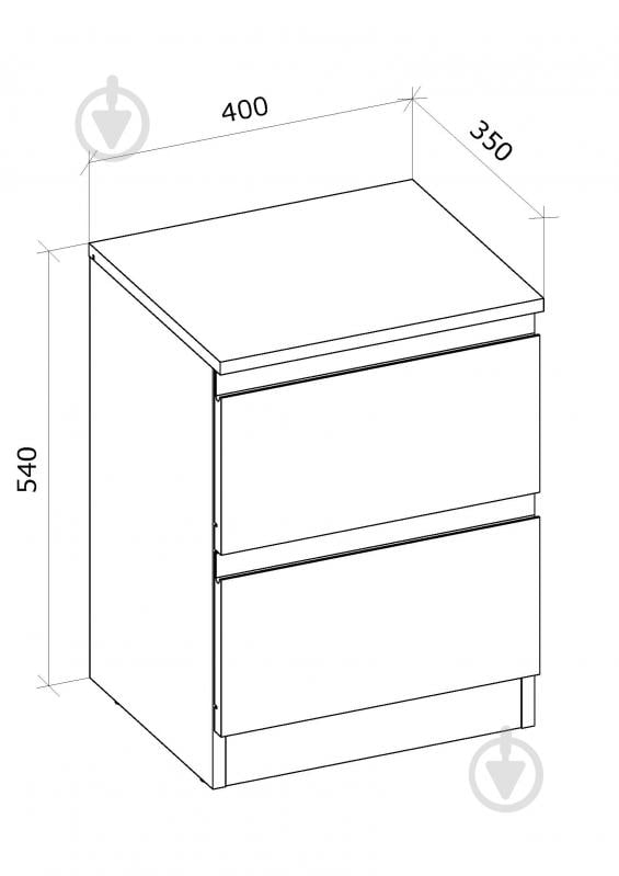 Тумба приліжкова Грейд Естер 2ш 400x350x540 мм дуб сонома - фото 5