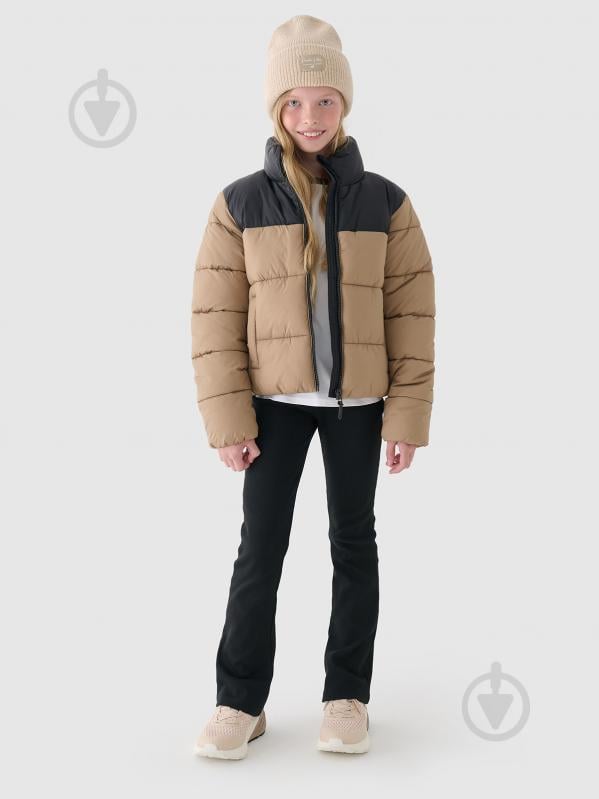 Пуховик 4F DOWN JACKET F452 4FJWAW24TDJAF452-83S р.140 бежевий - фото 3