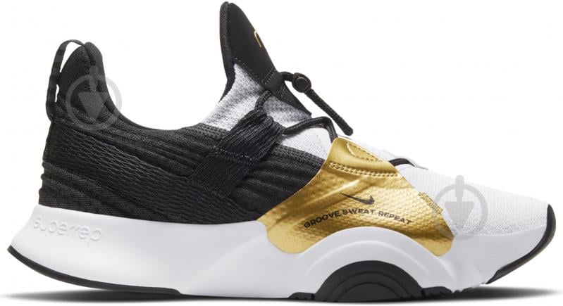 Кроссовки женские демисезонные Nike SuperRep Groove CT1248-109 р.39 черно-белые - фото 3