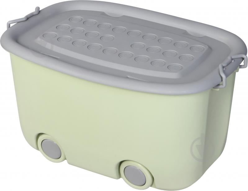 УЦЕНКА! Ящик для игрушек LUNA HOME зеленый на колесах Kids L 390x310x580 мм (УЦ №2870) - фото 2
