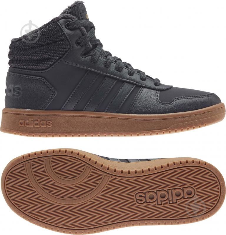 Кросівки жіночі зимові Adidas HOOPS 2.0 MID GZ8040 р.38 вугільні - фото 6