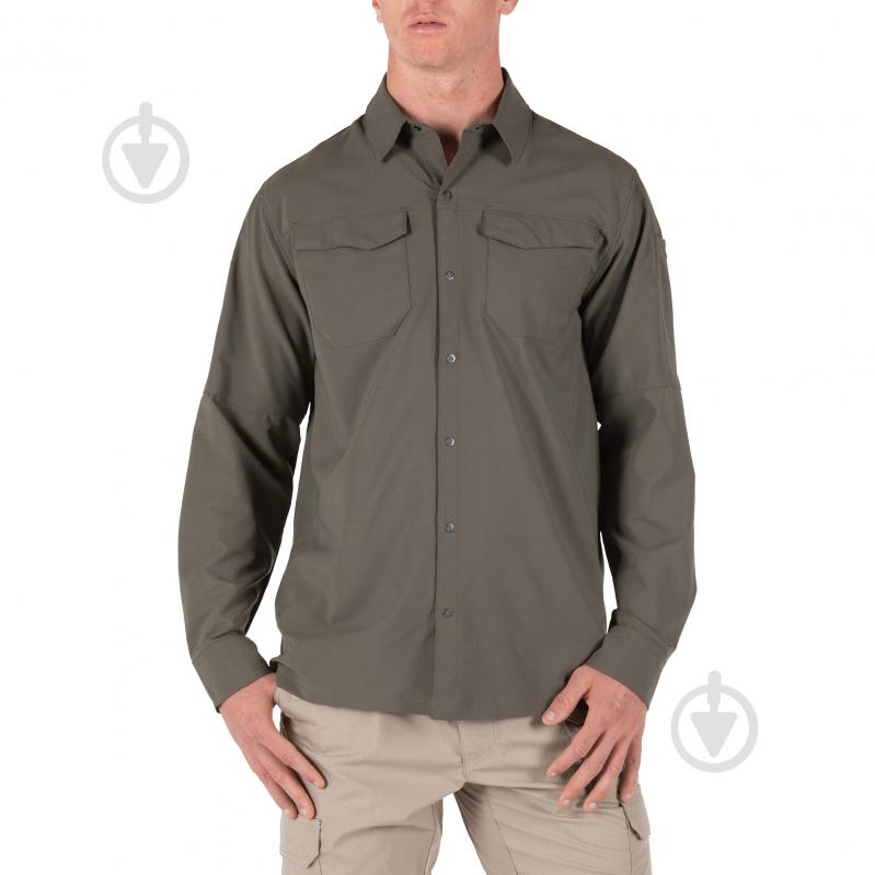 Рубашка 5.11 Tactical ТАКТИЧЕСКАЯ С ДЛИННЫМ РУКАВОМ "FREEDOM FLEX WOVEN SHIRT - LONG SLEEVE" р.L [186] Ranger Green - фото 1