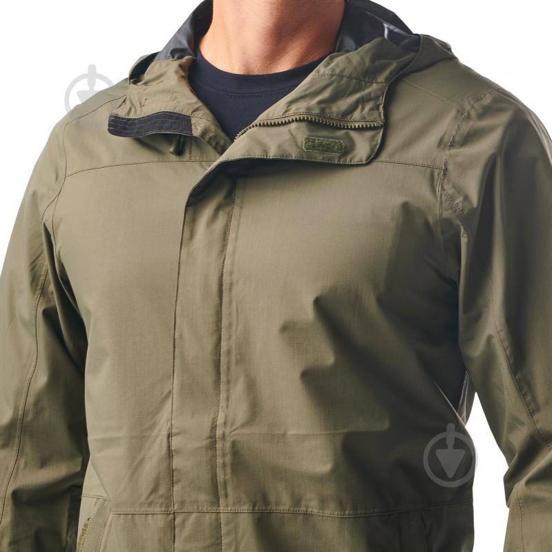 Куртка чоловіча демісезонна 5.11 Tactical ШТОРМОВА "EXOS RAIN SHELL" 72417 р.S [186] Ranger Green - фото 3