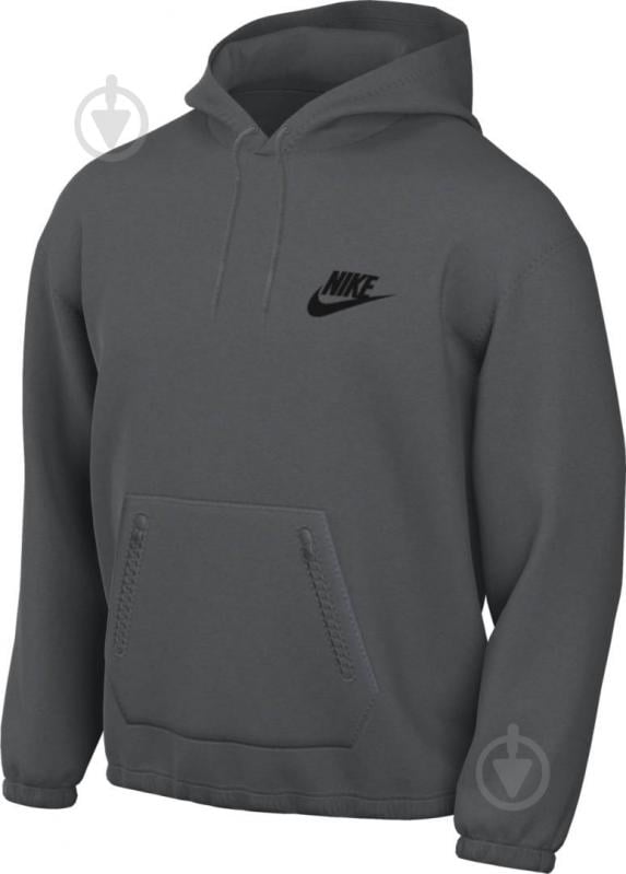 Джемпер Nike M NK CLUB+ POLAR FLC PO HOODIE FB8388-068 р.2XL серый - фото 8