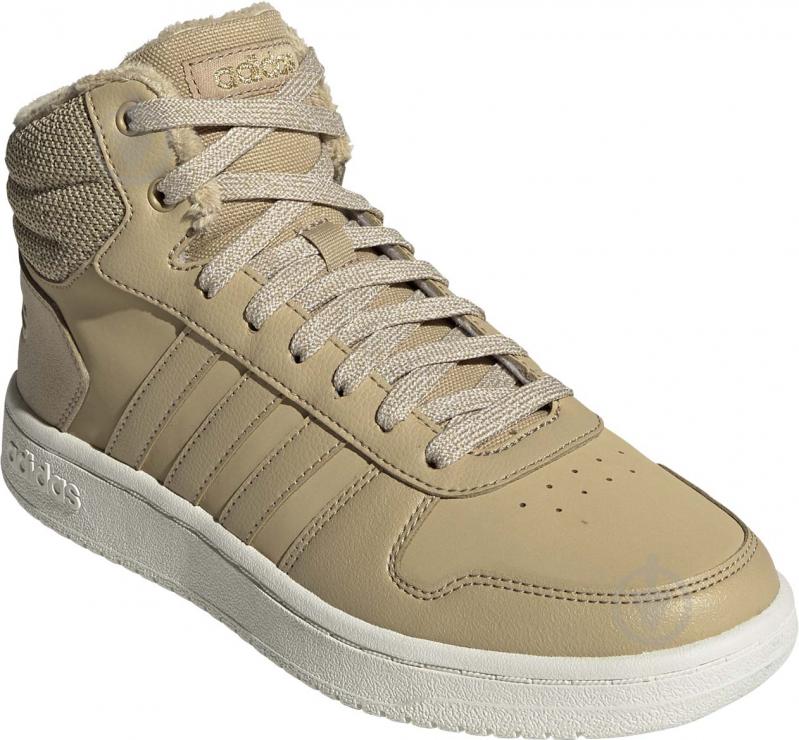 Кроссовки женские зимние Adidas HOOPS 2.0 MID GZ8039 р.38 бежевые - фото 4