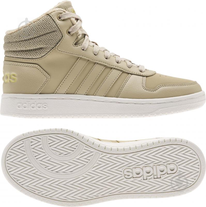 Кросівки жіночі зимові Adidas HOOPS 2.0 MID GZ8039 р.38 бежеві - фото 6